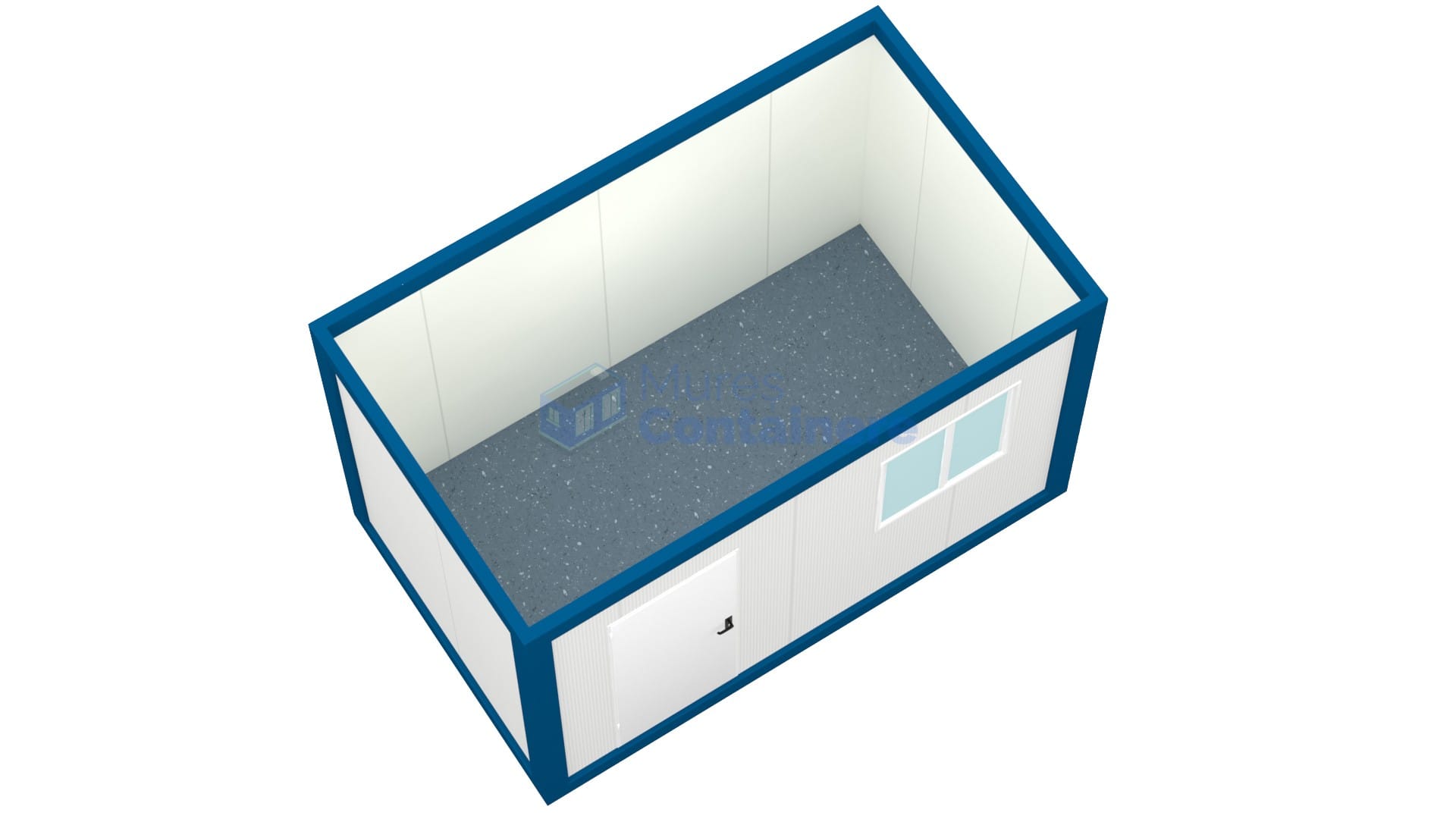 container birou mures 4metri 1geam albastru1