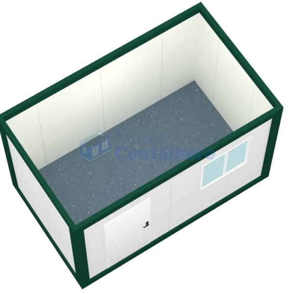 container birou mures 4metri 1geam verde1