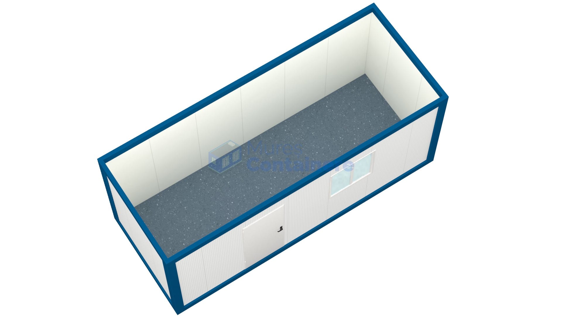 container birou mures 6metri 1geam albastru2